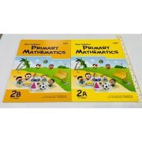 ราคา สภาพดี ไม่มีขีดเขียน แบบเรียนคณิตศาสตร์ หลักสูตรสิงคโปร์ New Syllabus Primary Mathematics 2A 2B รวม 2 เล่ม 360 บาท (41372133687)
