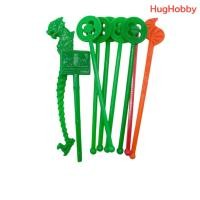 ราคา ขายเหมา 9 ชิ้น มือ2 งานเก่าไทย ไม้คนเหล้า พลาสติก ขนาด 16cm ของที่ระลึกจาก Ambassador Bangkok (48005381229)