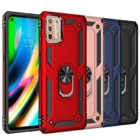 ราคา สําหรับ Motorola Moto G9 Plus กันกระแทกเกราะทหารกรณี 360 ที่วางแหวน ที่วางโทรศัพท์แบบขาตั้ง (43261401004)