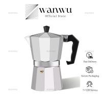 ราคา คลาสสิกแปดเหลี่ยม Moka Pot เครื่องชงกาแฟอลูมิเนียมอิตาเลี่ยน Moka Pot เครื่องชงกาแฟคิวบาเตาตั้งพื้นแบบพกพา Espresso Brewer (56400617230)