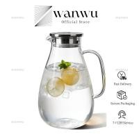 ราคา 2600ml กาต้มน้ําเครื่องดื่มขนาดใหญ่ชาเย็นน้ําผลไม้เหยือกแก้ว เหยือกน้ําแก้วทนความร้อนเหยือกชาแก้ว Borosilicate ใส (54202344485)