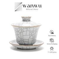 ราคา Ru Yao ฝาครอบชามจีนแบบดั้งเดิม Porcelain Kung Fu กาน้ําชา Chaozhou เซรามิคชาม Crackle เคลือบกาน้ําชาเซรามิค (45950119986)
