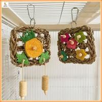 ราคา ของเล่นนกแก้ว ฟางถักนกแก้วแทะของเล่นแก้เบื่อ ของเล่นตกแต่งกรงนกแก้ว นกแก้วแทะของเล่นปีนตาข่าย นกแก้วแขวนตาข่าย (27943865572)