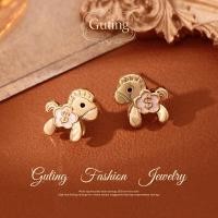 ราคา ต่างหูโพนี่ดอกไม้สีทอง สไตล์ใหม่สำหรับฤดูใบไม้ร่วงและฤดูหนาว (56103062533)