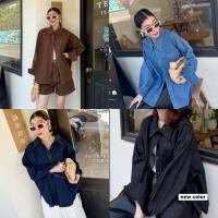 ราคา ส่งด่วน 02 STUDIOX2 Oversize Denim Shirt เสื้อเซิ้ตยีนส์ฟอก ทรงโอเวอร์ไซส์ ดีเทลกระเป๋าใหญ่ที่อก (40808866617)