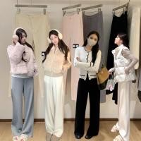 ราคา ส่งด่วน ? ? ? ? 7953 กางเกงขายาว ทรงขากระบอก กระดุม ซิปด้านหน้า (48653716324)