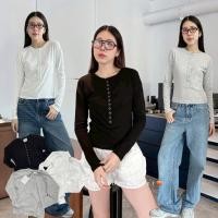 ราคา ส่งด่วน VALEN Soul long stave เสื้อยืดคอปกแขนยาวกระดุมหน้า งานเบสิคสไตล์ ใส่สบาย (46350845379)