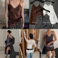 ราคา ส่งด่วน ? ? ? ? ? ? ? ? ? ? ? ? เสื้อสายเดี่ยวลูกไม้ ดีไซน์ผูกหลัง เย็บขอบผ้าลูกไม้ (49753221266)