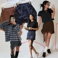 ราคา ส่งด่วน Satin midi skirt กระโปรงซาติสั้นชายไม่เท่ากัน ฟีลสาวเกาหลี (54002157199)