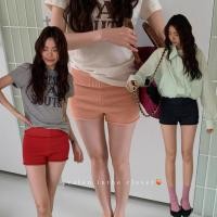 ราคา ส่งด่วน ? ? ? ? 6584 กางเกงขาสั้น งานผ้าไหมพรม เอวพับ โทนสีสวย (42165520701)