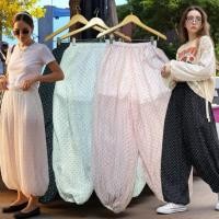 ราคา พร้อมส่ง กางเกงจินนี่ลายจุด ผ้าอัดยับ ใส่สบายสวยมาก ห้ามพลาด (41225885781)