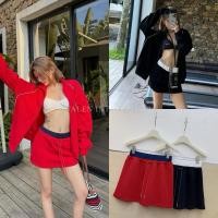 ราคา ส่งแมส ? ? ? ? ? ? ? ? ? ? ? ? ? ? ? ? มาใหม่ กระโปรงสั้นแต่งขอบเอวสีทูโทน ตัดกันลงตัว มีเชือกผูกเอว เนื้อผ้าดีมากก (29757386537)