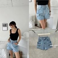 ราคา ส่งแมส กางเกงยีนส์คาร์โก้ขาสั้น ขอบเอวสูงผ้ายืด งานสวยสไตล์เกาหลี งานสวยมาก (28606996973)