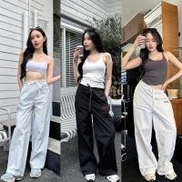 ราคา ส่งด่วน Sculpture Nylon Pant กางเกงขายาว ผ้าร่มไนล่อน ปักโลโก้แต่งแถบข้าง ปังมากคะรุ่นนี้ (28260513684)