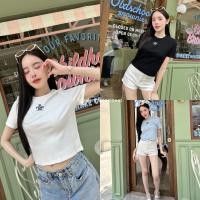 ราคา ส่งแมส FD Basic crop เสื้อยืดผ้าร่องทรงครอปแขนสั้น รุ่นนี้ดูชิคมากๆงานชนช็อปที่กำลังฮิตสุดๆ (26050163189)
