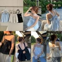 ราคา ส่งแมส WG WE 8802 เสื้อเกาะอกสายคล้องคอ เว้าหลัง สม็อคที่อก ดีไซน์สวย เนื้อผ้าดีมากค่า (25782874568)