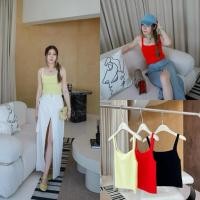 ราคา ส่งด่วน Glam closet เสื้อไหมพรมสายเดี่ยว เนื้อผ้าไหมพรมนิ่มๆ ใส่สวยสุดๆค่า ตัวผ้าดีสุดๆ สวยฉ่ำจริงๆ (25112694681)