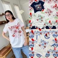 ราคา ส่งด่วน Mardi flower t shirt เสื้อยืด งานสกรีนลายแบรนด์ เนื้อผ้าคอตตอน (26040125570)