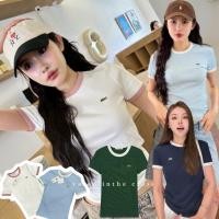ราคา LC basic top เสื้อครอปคอกลมแขนสั้นผ้าร่องทรงเบสิคสุดฮิต (28735946841)