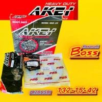 ราคา โช่สเตอร์ Boss Kawasaki ชุดกล่อง 428HSB โซ่แท้ข้อหนา 132 15 42 AKEI Motorcycle มอเตอร์ไซค์ (27515975826)