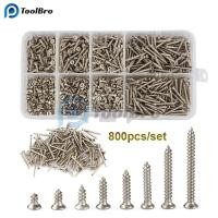 ราคา 800ชิ้นแตะตัวเองสกรูไม้ชุด ม2 ฟิลิปส์ แผ่นหัวแบนสกรูโลหะล็อคตนเองอ่อนนุชด้ายไม้เล็บสกรูชุด (51755255566)