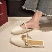 ราคา รองเท้าแตะผู้หญิงแฟชั่นพร้อมหัวเข็มขัดทอง สไตล์เกาหลี ระดับสูง ใช้งานได้หลากหลาย (26129572744)