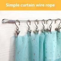 ราคา ชุดอุปกรณ์เสริมผ้าม่านลวดสลิงสแตนเลส ตัวหนารับน้ําหนักราวตากผ้าลวดเหล็กเจาะฟรีม่านเชือกเส้นเล็กทั้งชุดระเบียงในครัวเรือนเบย์หน้าต่าง (43307530613)