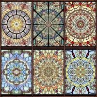 ราคา สติกเกอร์ติดหน้าต่างฝ้า ห้องน้ำฟิล์มทึบแสงฟิล์มสี กระดาษแก้วโบสถ์สไตล์ยุโรปตะแกรงหน้าต่างกระจก (28306248234)