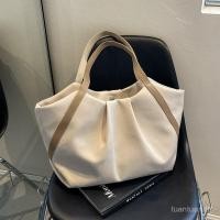 ราคา 2025 สไตล์ใหม่ สไตล์เกาหลี Cloud Tote Bag Simple Lightweight Canvas Bag Niche Design Large Capacity Commuter Bag Cross body Shoulder Dual use Bag ins Style All match (41065640210)