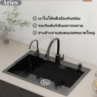 ราคา หนา4mm สแตนเลสนาโน อ่างล้างจาน อ่างล้างจานสแตนเลส sink ห้องครัว เคลือบนาโน อ่างล้างจานสามหลุมครบชุด อ่างล้างจาน ก๊อกน้ำสะอาด อ่างล้าง (29412814218)