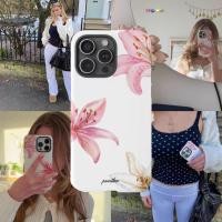 ราคา สีชมพูสีขาว Magnolia เคสโทรศัพท์สองชั้นเหมาะสําหรับ iPhone 12promax 13promax 11 12 13 14 15 16 promax xs xr 8plus 11promax 14plus กันกระแทก Frosted Hard Case PCTV (43413124795)