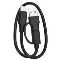 ราคา R สายชาร์จมัลติฟังก์ชั่น 2 in 1 USB3 0 สายซิงค์ข้อมูลเครื่องชาร์จ USB AC to C (41377676314)