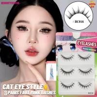 ราคา ขนตาปลอม ส่งจากไทย ขนตาปลอมหนานุ่ม ขนตามิงค์เทียม ขนตาปลอมธรรมชาติ 3 มิติ รุ่น 3 คู่ กล่อง ขนตา ทําเอง (41369747005)