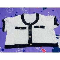 ราคา เสื้อสีขาวแขนสั้นแทบดำติดกระดุมหน้า มีกระเป๋าทั้งสองข้าง (55305695685)