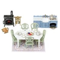 ราคา ชุดเฟอร์นิเจอร์สำหรับบ้านตุ๊กตา Sylvanian Families Elegant Dining Room for the Sparkling Waterside Red Roof House SE 215 ผ่านมาตรฐาน STการรับรอง สำหรับเด็กอายุ 3 ปีขึ้นไป เพิ่มความหรูหราและสนุกสนานในบ