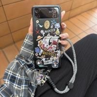 ราคา ฝาหลังสําหรับ Samsung Galaxy Z Flip 6 5 4 7 กรณี One Piece Luffy Gear 5 พร้อมสายคล้องมือเชือก Matte Hard PC กันกระแทกเคสโทรศัพท์ (27932046406)