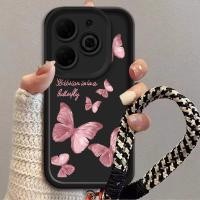 ราคา สีชมพูผีเสื้อสําหรับ Infinix SMART8 Infinix SMART8HD Infinix SMART8Pro Infinix SMART8PLUS Infinix SMART10HD เคสโทรศัพท์ซิลิคอน Anti Fall ฝาครอบกันกระแทกฝาครอบใส (55605954692)