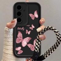 ราคา สีชมพูผีเสื้อสําหรับSamsung S24 5G Samsung S24Plus 5G Samsung S24Fe Samsung S24Ultra Samsung S25 5G Samsung S25Plus 5G Samsung S25Ultra 5Gเคสโทรศัพท์ซิลิคอนนุ่มAnti Fall C (47305986888)