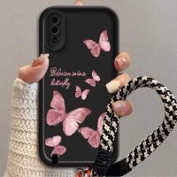 ราคา สีชมพูผีเสื้อสําหรับSamsung A01 Samsung A02 Samsung A03 Samsung A03S Samsung A02S Samsung A10 Samsung M10 Samsung A10S Samsung M01S Samsung A11 เคสโทรศัพท์ซิลิคอนอ่อนAnti F (50705966512)