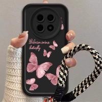 ราคา สีชมพูผีเสื้อสําหรับRealme 12 5G Realme 12X 5G Realme NARZO 70X 5G Realme C65 5G Realme NARZO N65 5G Realme 13 5G Realme 12 Pro 5Gเคสโทรศัพท์ซิลิคอนนุ่มAnti Fall Cover Sho (50555966330)