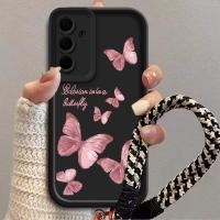 ราคา สีชมพูผีเสื้อสําหรับSamsung A16 Samsung A20S Samsung A21S Samsung A22 Samsung M22 Samsung M32 Samsung A22 5G Samsung A22S 5G A23 เคสโทรศัพท์ซิลิคอนนุ่มAnti Fall Cover Shock (40278670651)