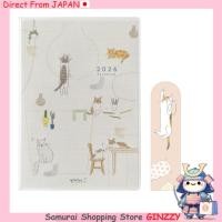 ราคา DESIGNPHIL Midori สมุดพกพา 2026 ลายแมว เริ่มมกราคม 2026 ญี่ปุ่น สมุดวางแผนตารางเวลา (52200184243)
