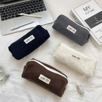 ราคา ผ้าขนสัตว์ กล่องดินสอลายจุดสไตล์เกาหลี อิน เครื่องเขียนความจุขนาดใหญ่ความงามสูง ซอก นักเรียนถุงเก็บเบ็ดเตล็ด (52705765395)