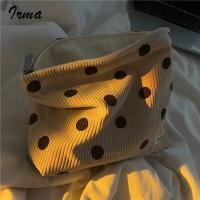ราคา กระเป๋าแต่งหน้า Corduroy กระเป๋าเครื่องสําอาง Retro Dots แต่งหน้านักเรียนสไตล์เกาหลี All Match คลัทช์กระเป๋าเก็บกระเป๋าแต่งหน้าแบบพกพา (48952542923)
