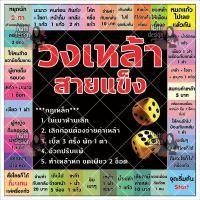 ราคา เกมเศรษฐี สายแข็ง สายเมา วงเหล้าเล่นกับแก๊งเพื่อน ขนาด 50x50 cm พร้อมลูกเต๋า 2 ลูก ไวนิลเย็บขอบงานอย่างดี พร้อมส่ง (17559713413)
