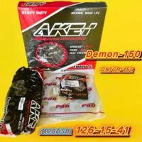 ราคา โซ่สเตอร์ Demon150 GN GR150 ชุดกล่อง 428HSB โซ่แท้ข้อหนา 126 15 41 AKEI Motorcycle มอเตอร์ไซค์ (26765931639)
