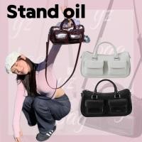 ราคา ของแท้ STAND OIL Chubby Half Bag กระเป๋าสะพายข้างผู้หญิง นำเข้าจากเกาหลี แฟชั่นเกาหลี (26035345912)