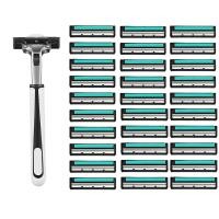 ราคา การ กำจัดขน ด้วย มือ 1 ด้าม ใบมีด 2 ชั้น คม สำหรับ ชุดมีดโกน เครื่องโกนหนวด ใหม่ 48 ใบมีด (45300155595)