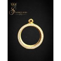 ราคา ตลับพระ กรอบพระ ทองนาโน ฝังเพชร รูปทรงกลม (53905691686)