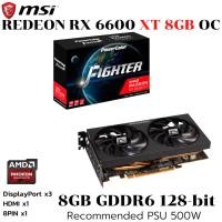 ราคา VGA การ์ดแสดงผล POWER COLOR FIGHTER AMD RADEON RX 6600 XT 8GB GDDR6 AXRX 6600XT 8GBD6 3DH (48200896349)